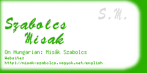 szabolcs misak business card