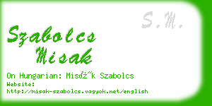 szabolcs misak business card